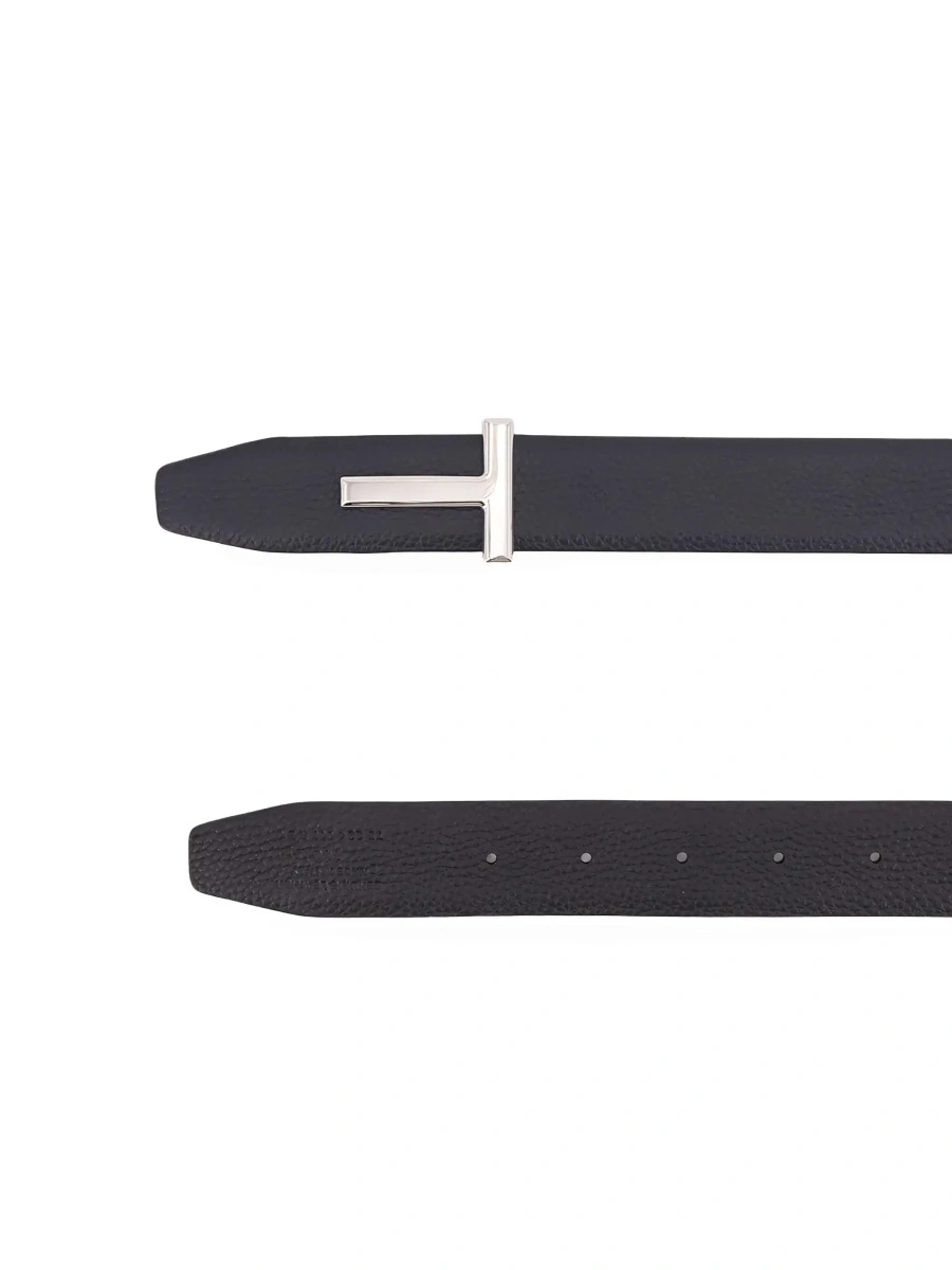 Curea Tom Ford albastra din piele - Img 4