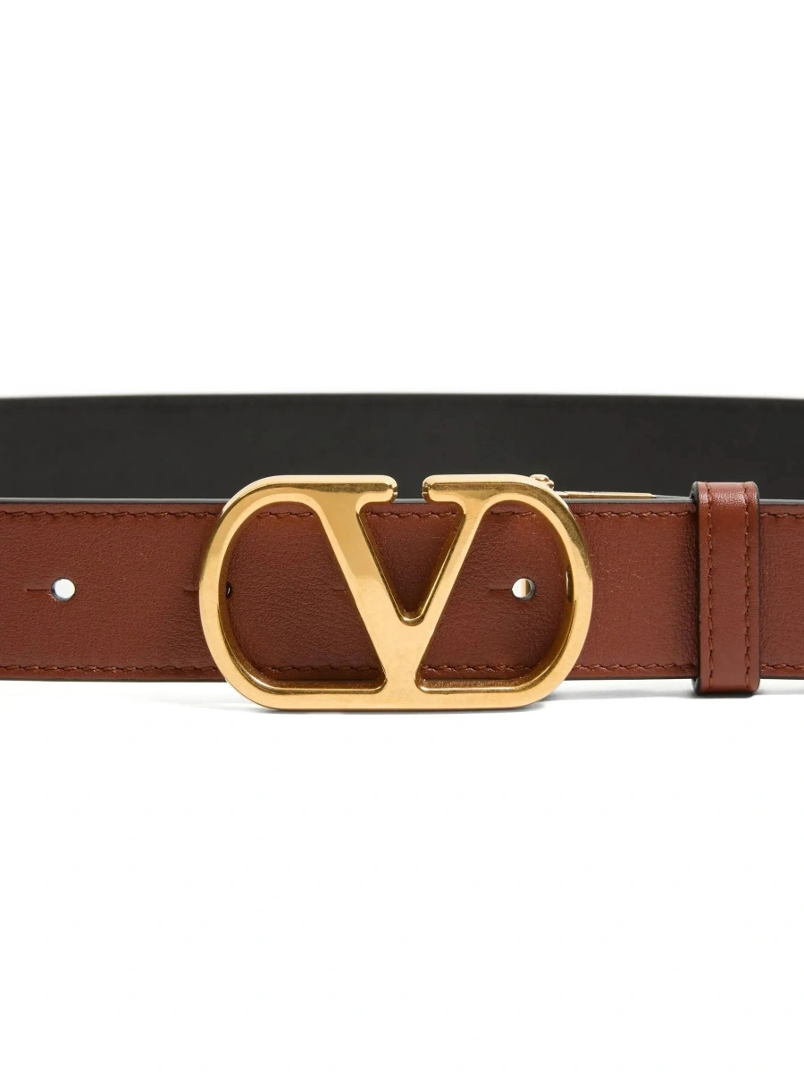 Curea Valentino Garavani 'VLogo' neagra din piele - Img 6