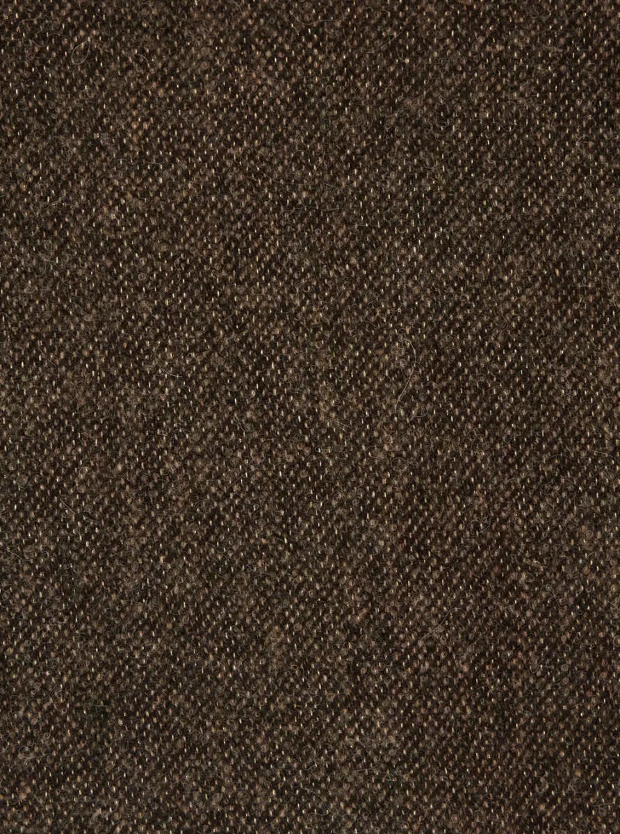 Esarfa brown scarf with Square design and fringed edges in wool and cashmere Blend women - Img 3