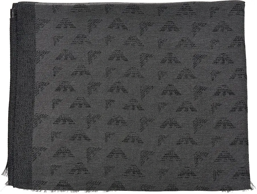 Esarfa Emporio Armani neagra din vascoza - Img 2