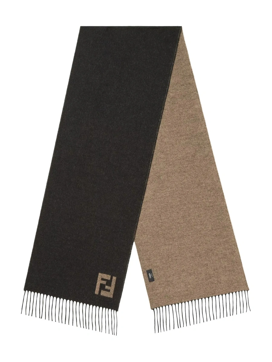 Esarfa Fendi neagra din lana si casmir - Img 3