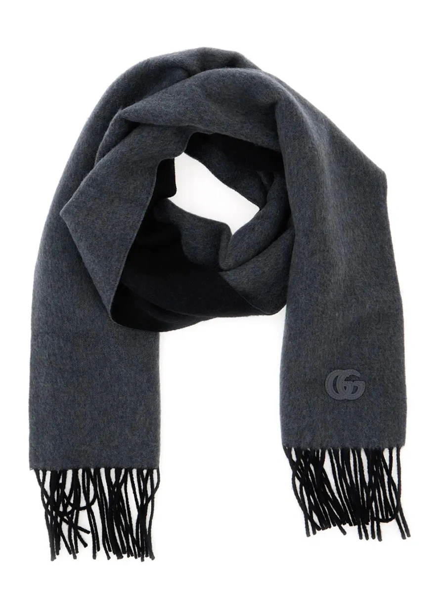 Esarfa Gucci gri din casmir - Img 2