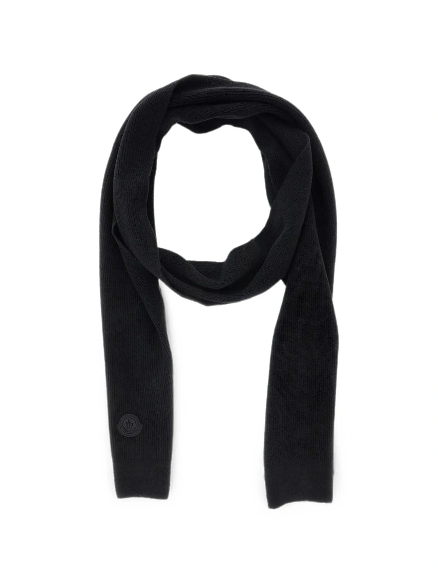Esarfa Moncler neagra din lana - Img 4