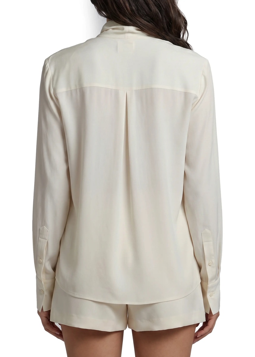 Esarfa V-Neck Shirt With Scarf - Img 3