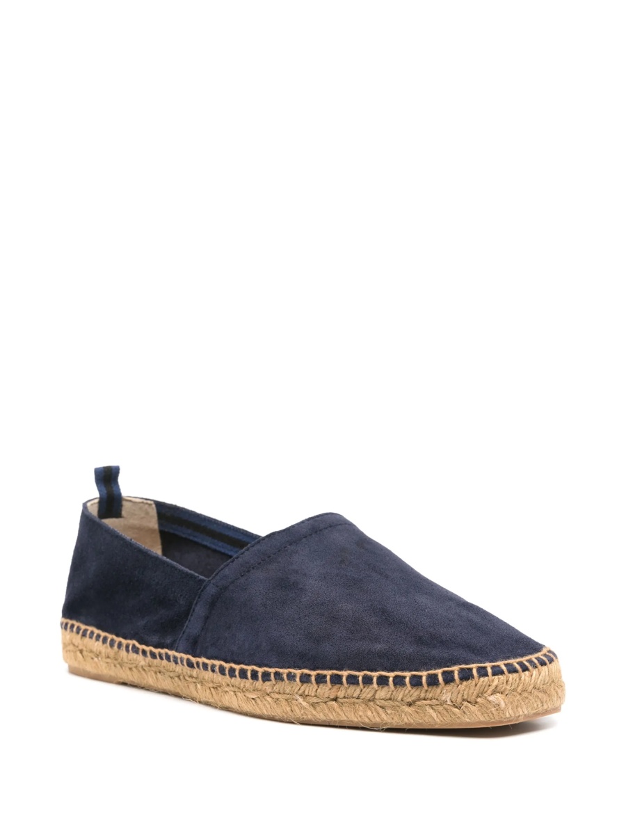 Espadrile CASTAÑER albastre din iuta si piele intoarsa - Img 2
