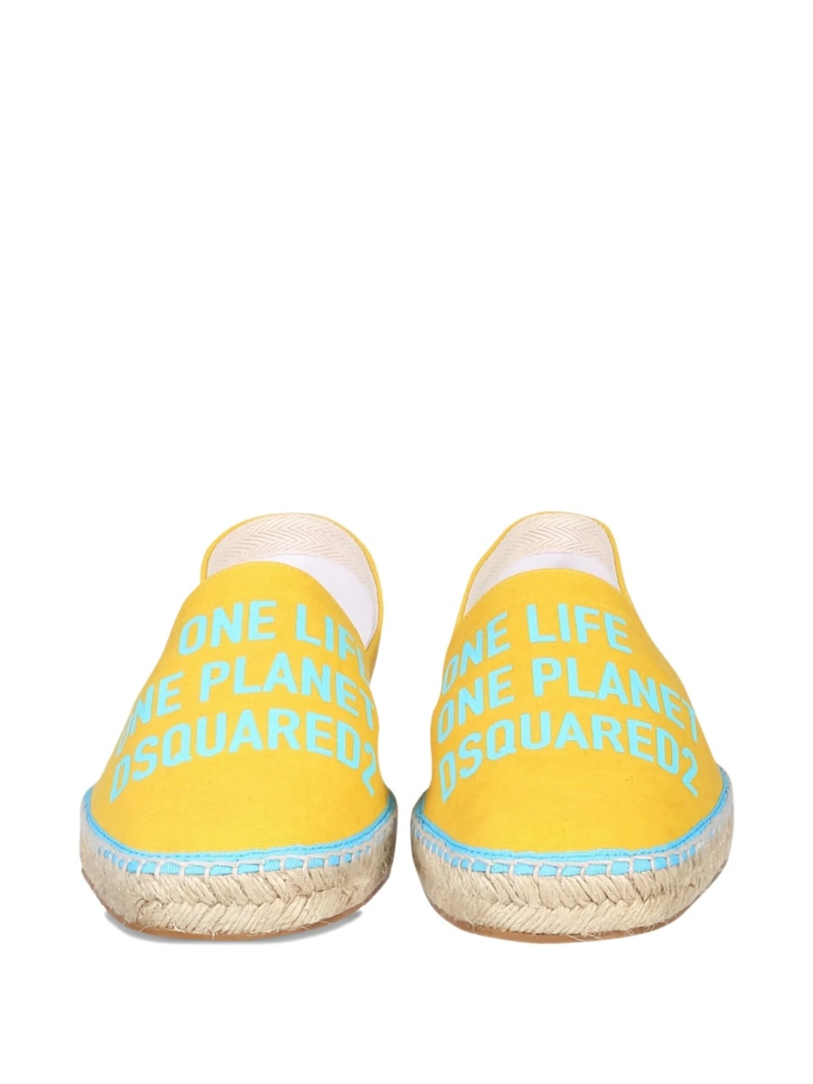 Espadrile DSQUARED2 galbene din bumbac - Img 2