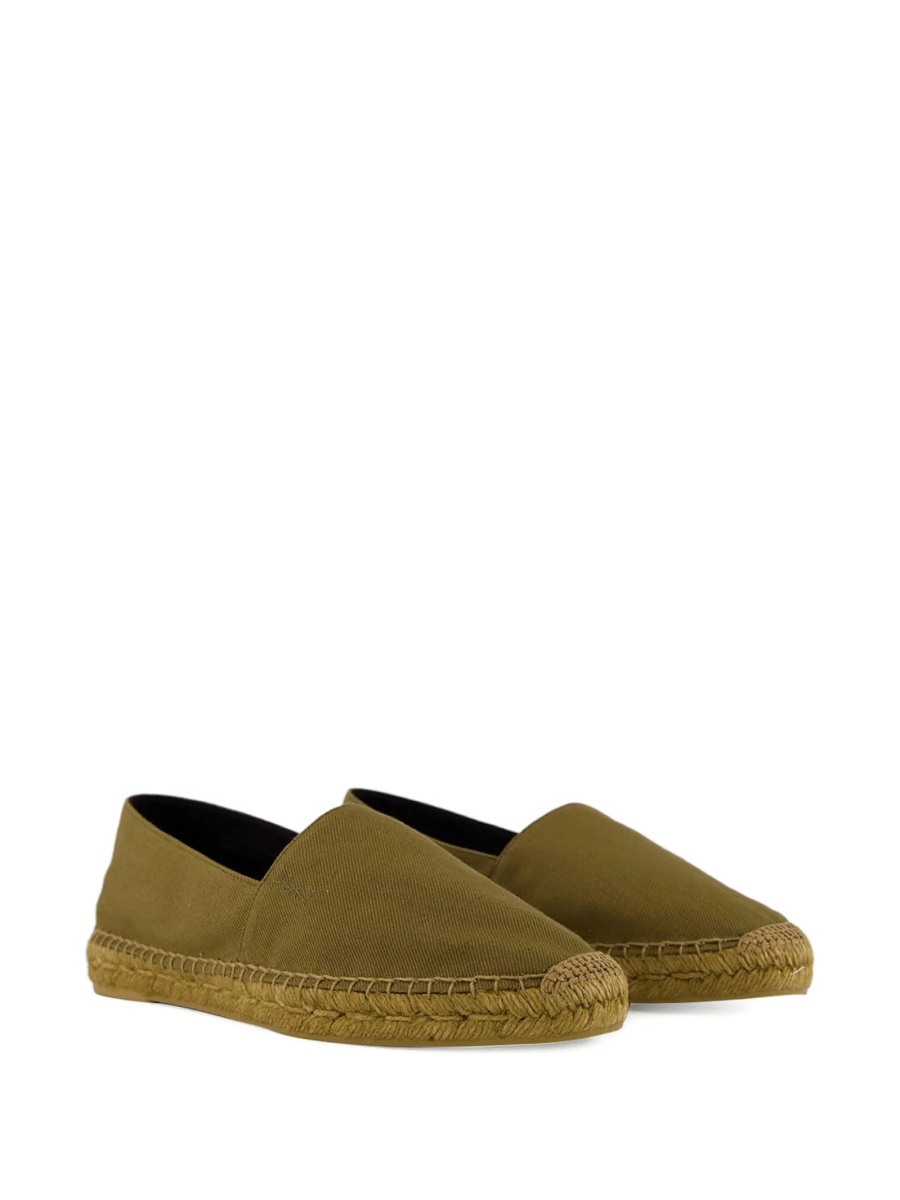 Espadrile Saint Laurent verzi din bumbac - Img 2