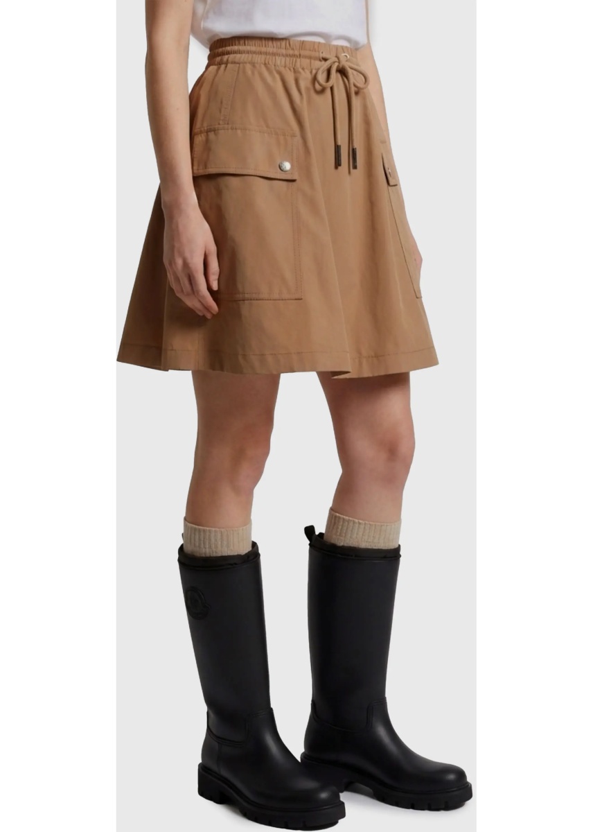 Fusta A-Line Mini Skirt In Cotton Blend - Img 3
