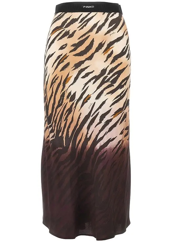 Fusta Animalier twill midi skirt - Img 3