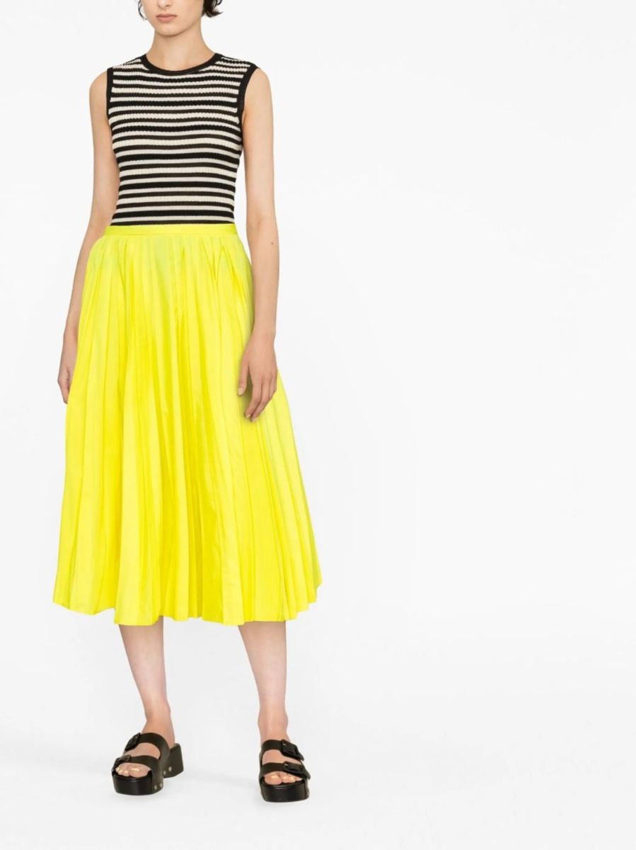 Fusta cu pliuri Philosophy galbena din polyester - Img 2