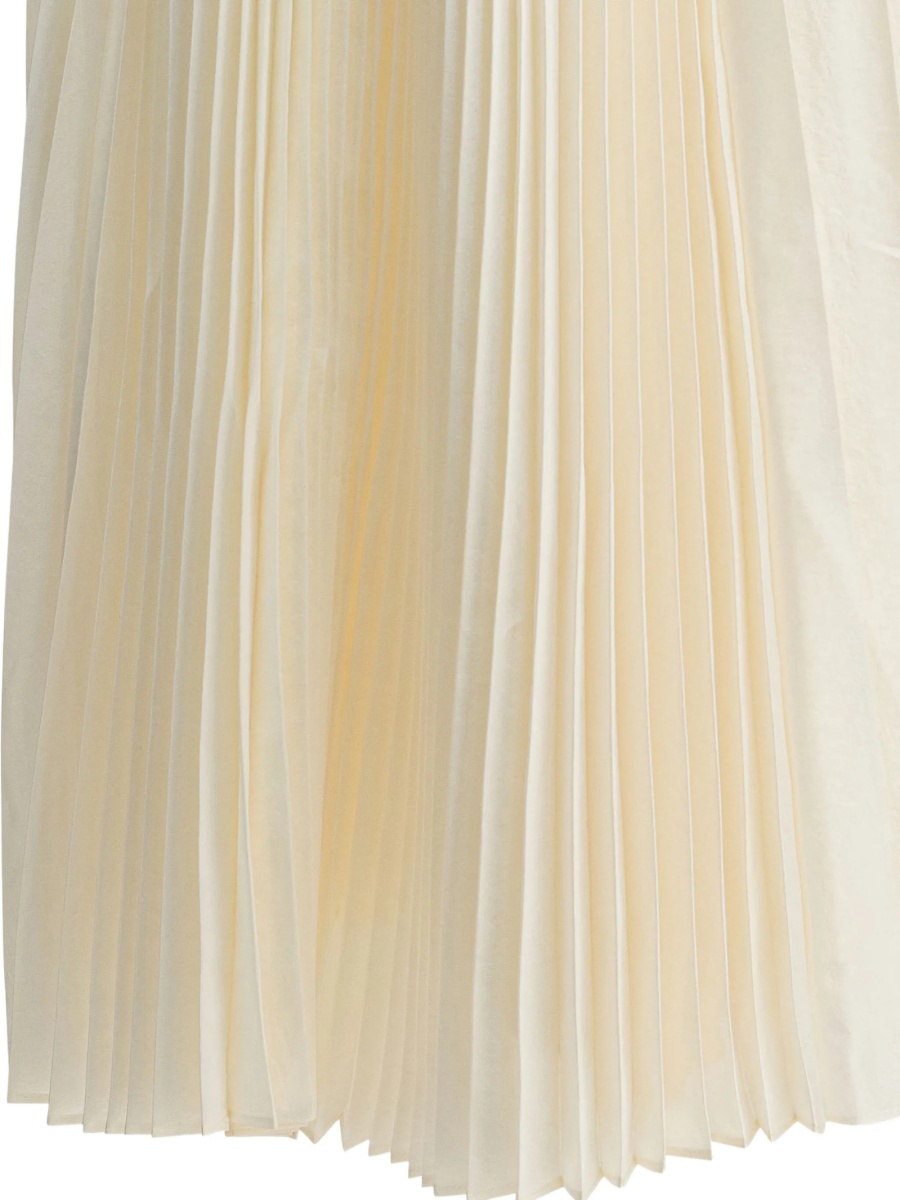 Fusta cu pliuri Sandbeige neutra din polyester - Img 5