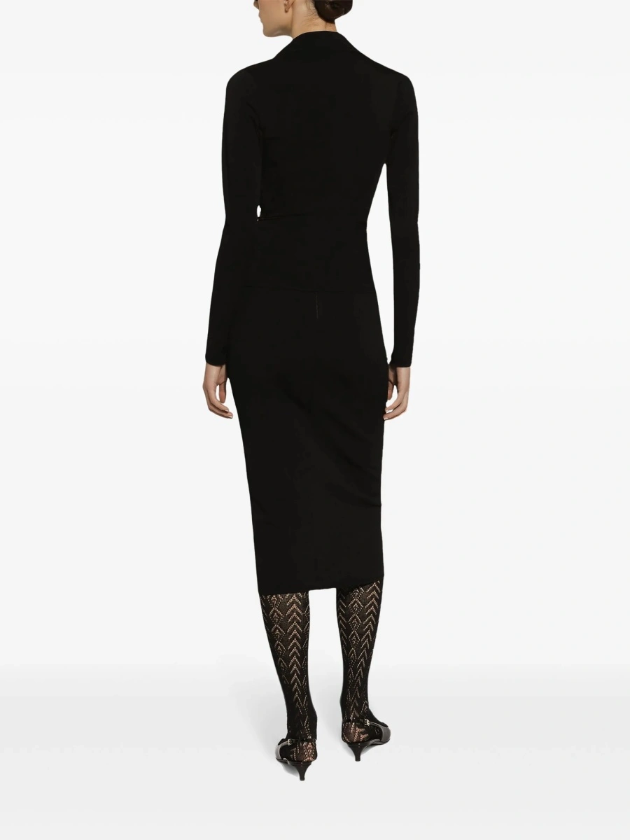 Fusta cu talie inalta Dolce &amp; Gabbana DG Logo neagra - Img 4
