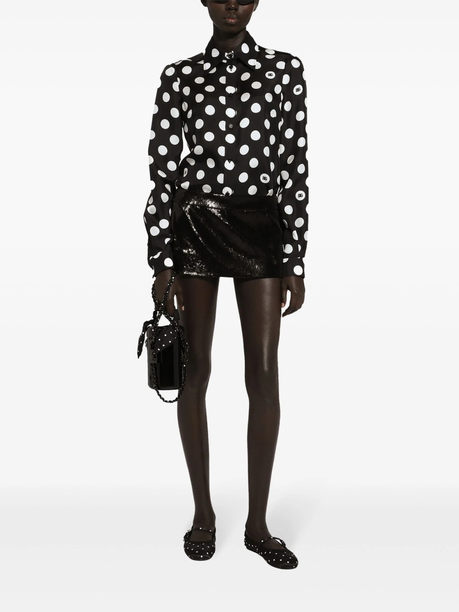 Fusta Dolce &amp; Gabbana neagra din polyester - Img 2