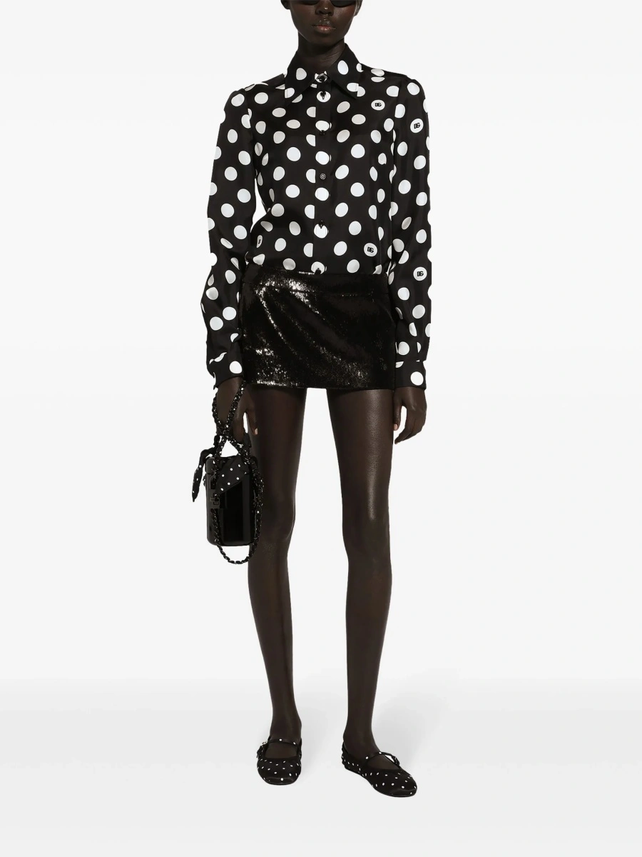 Fusta Dolce &amp; Gabbana neagra din polyester - Img 2