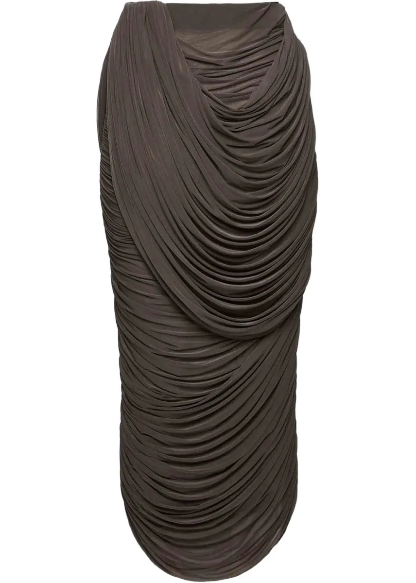 Fusta Draped silk midi Skirt - Img 3