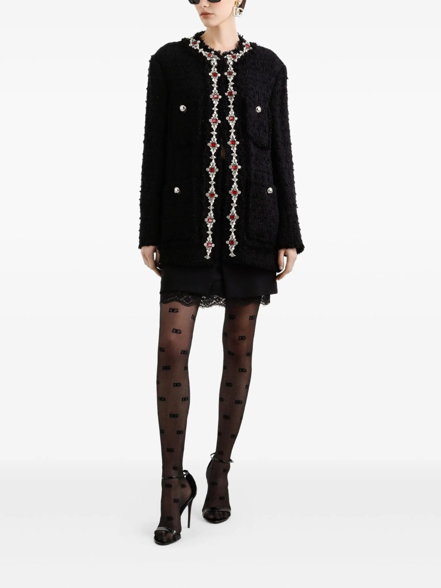 Fusta drepte Dolce &amp; Gabbana neagra din lana - Img 2