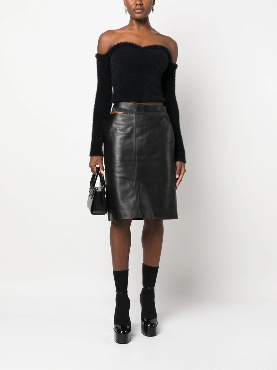 Fusta drepte Fendi neagra - Img 2
