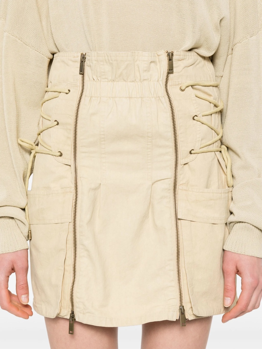 Fusta Isabel Marant neutra din bumbac - Img 5