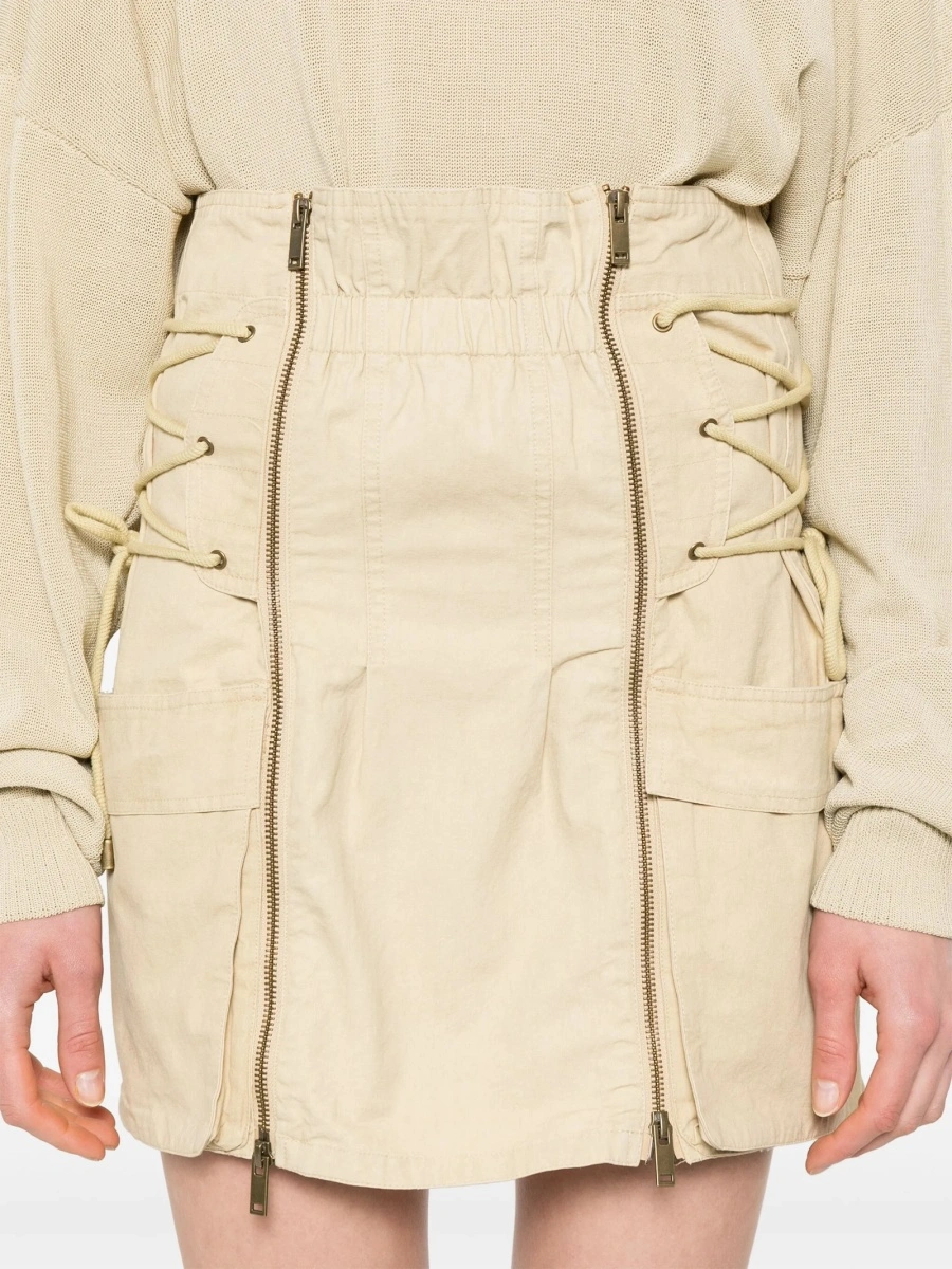 Fusta Isabel Marant neutra din bumbac - Img 5