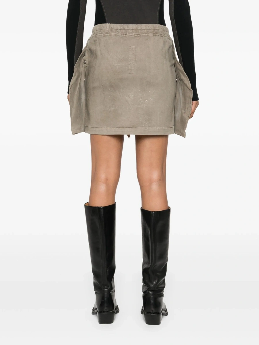 Fusta Rick Owens maro din cauciuc si polyester - Img 4