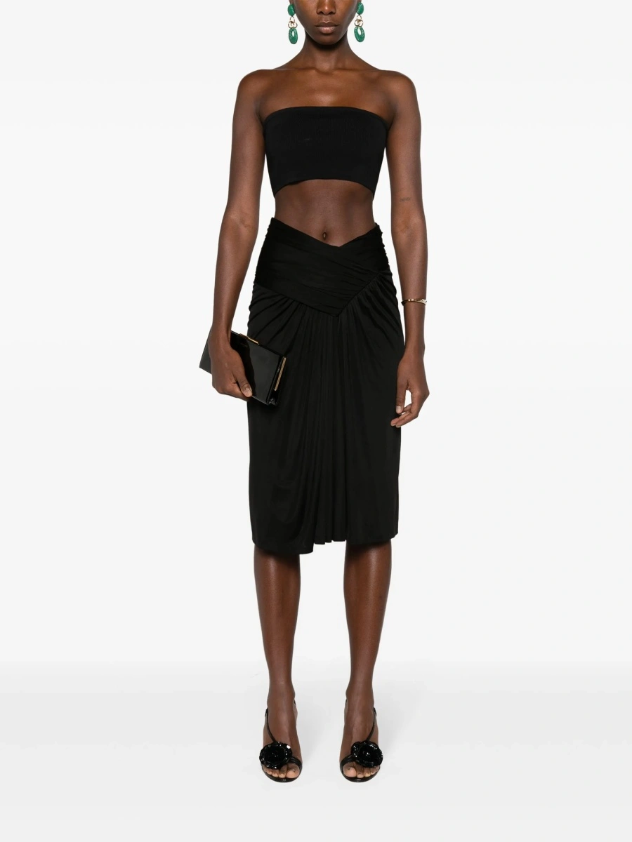 Fusta Saint Laurent neagra - Img 2