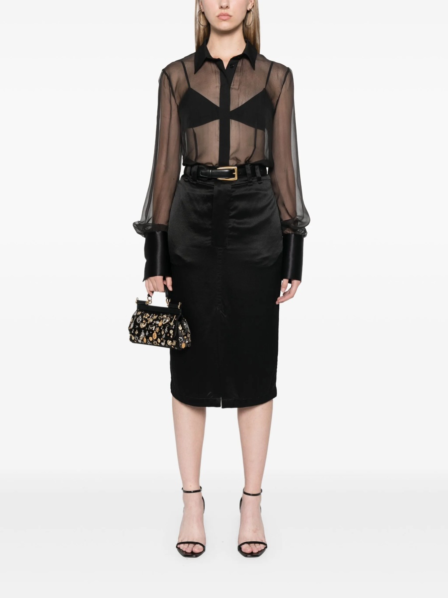 Fusta Saint Laurent neagra - Img 2