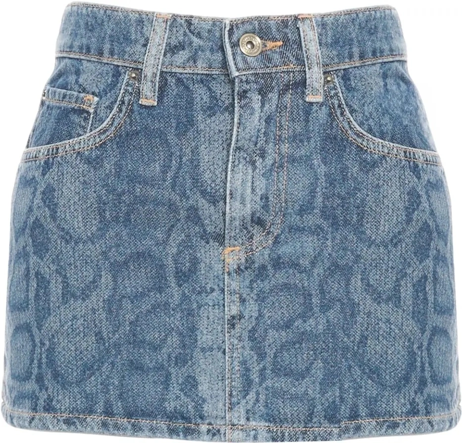 Fusta scurta Liu Jo Blue Denim albastra din denim - Img 2