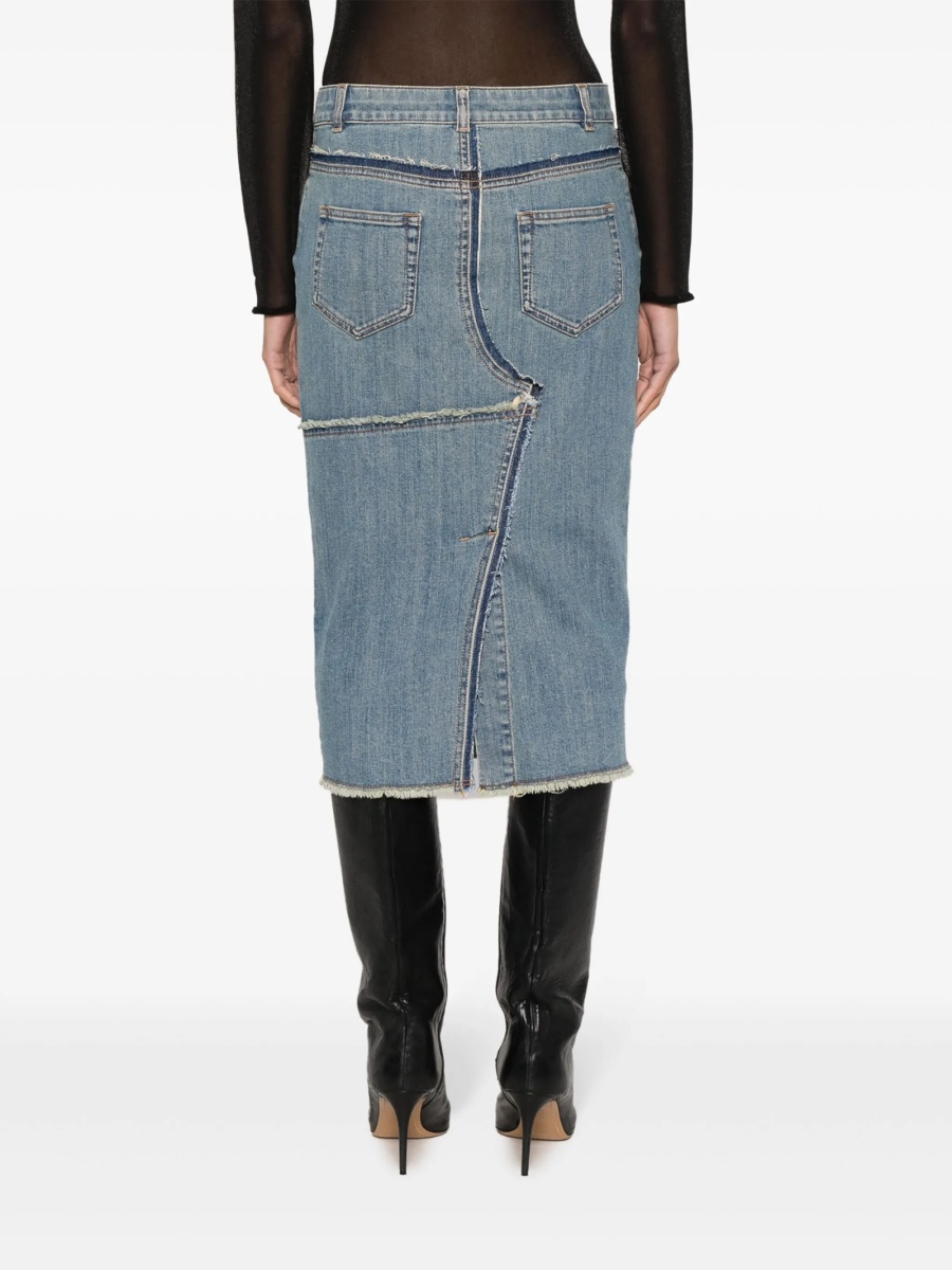 Fusta Tom Ford albastra din elastan si bumbac - Img 4