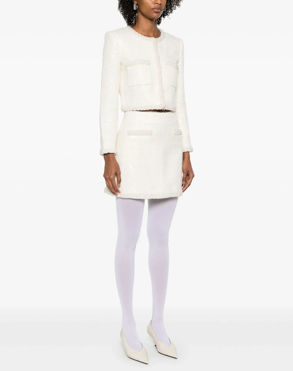 Fuste Boucle Mini Skirt With Pearls - Img 3