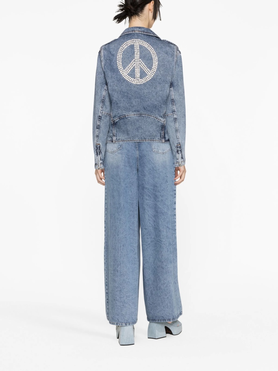 Geaca biker MOSCHINO JEANS albastra - Img 2