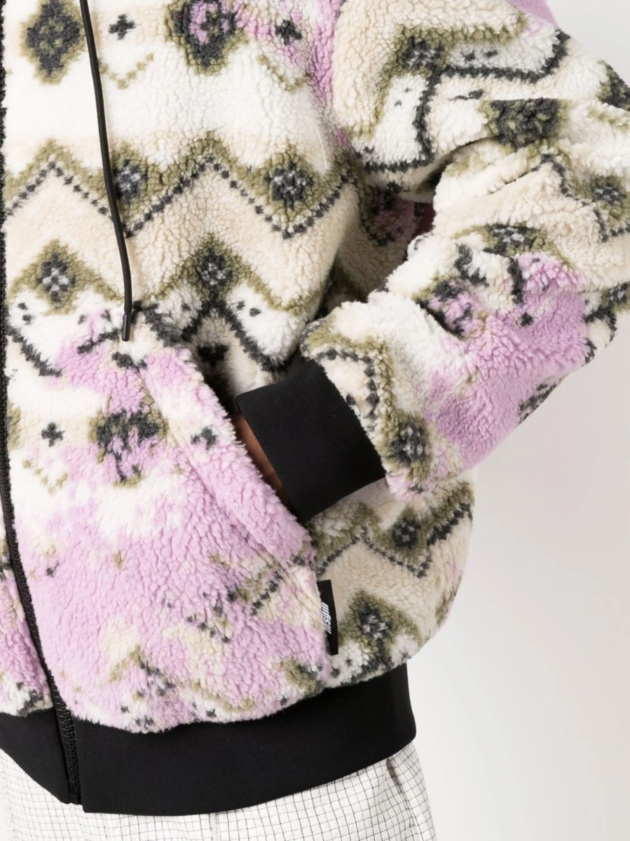Geaca bomber MSGM alba din acrilic si polyester - Img 5