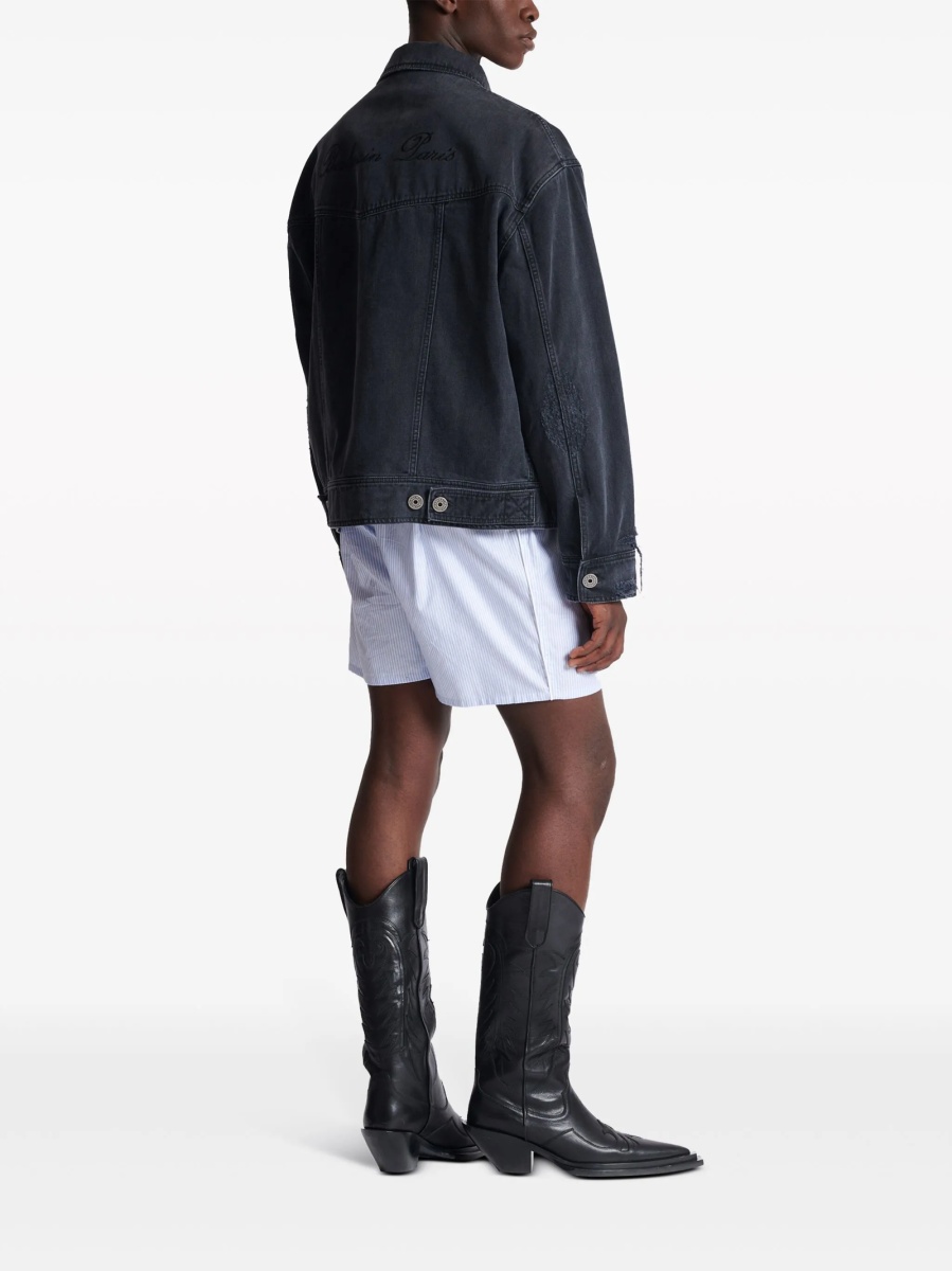 Geaca de blugi Balmain neagra - Img 4