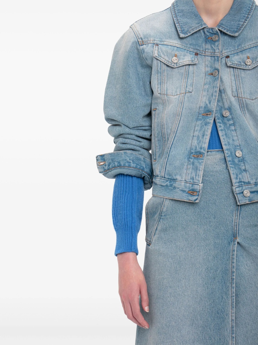 Geaca de blugi Victoria Beckham albastra - Img 5