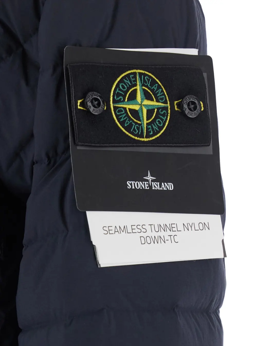 Geaca de Iarna Down jacket with high collar and long sleeves in Tech Fabric Blue Men - Img 3
