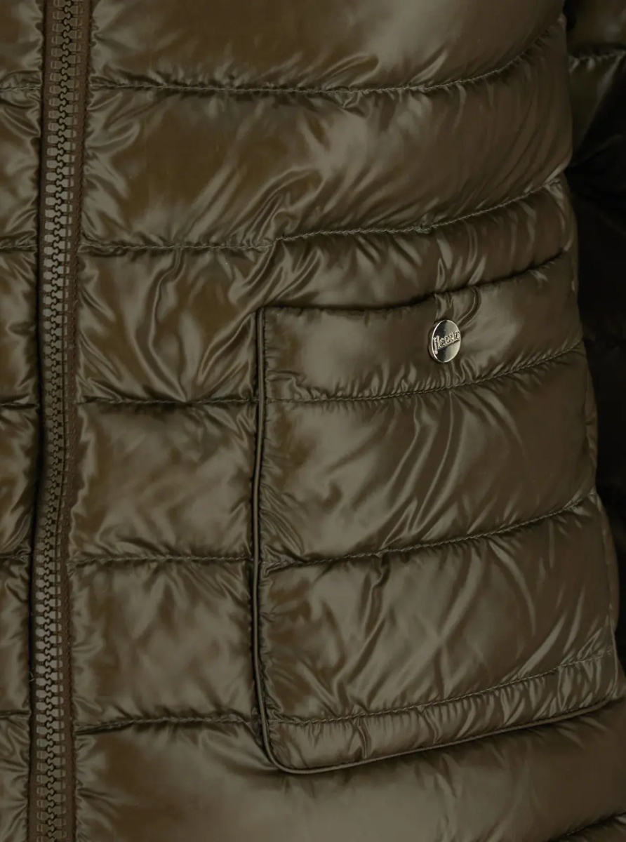 Geaca de Iarna Green Puffer Jacket with Quilted Design for Men - Img 3