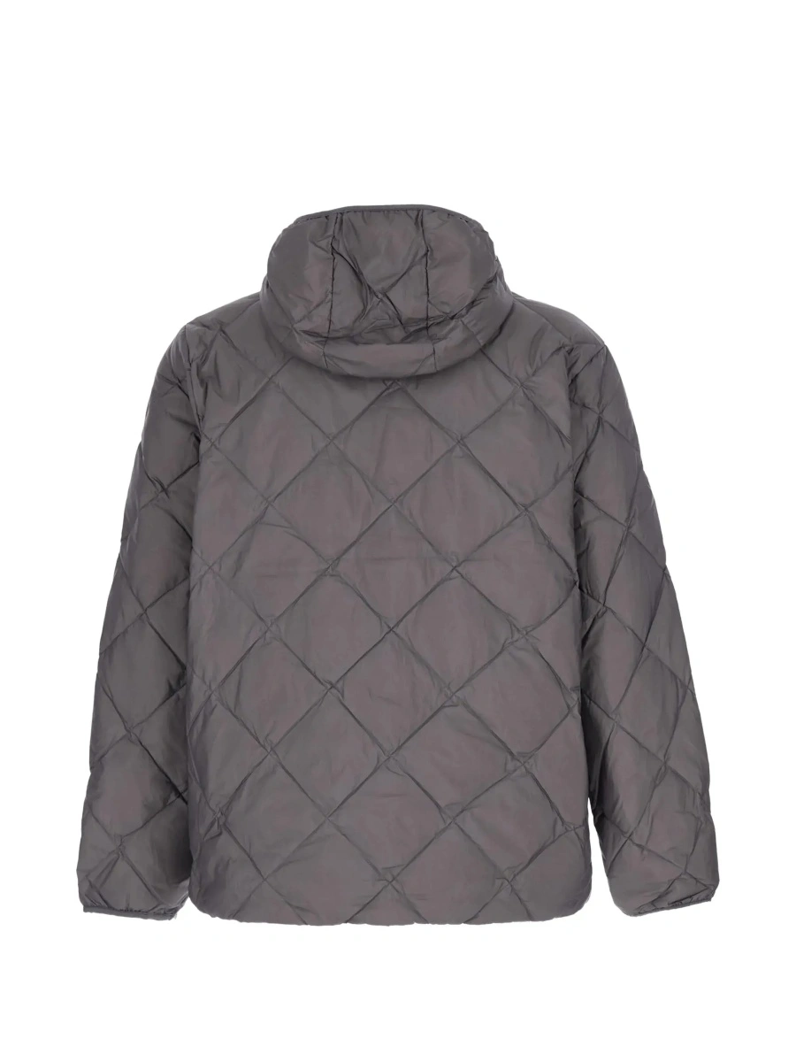 Geaca de Iarna Grey Down jacket with hood and two zip pockets on the front in Tech Fabric for men - Img 4