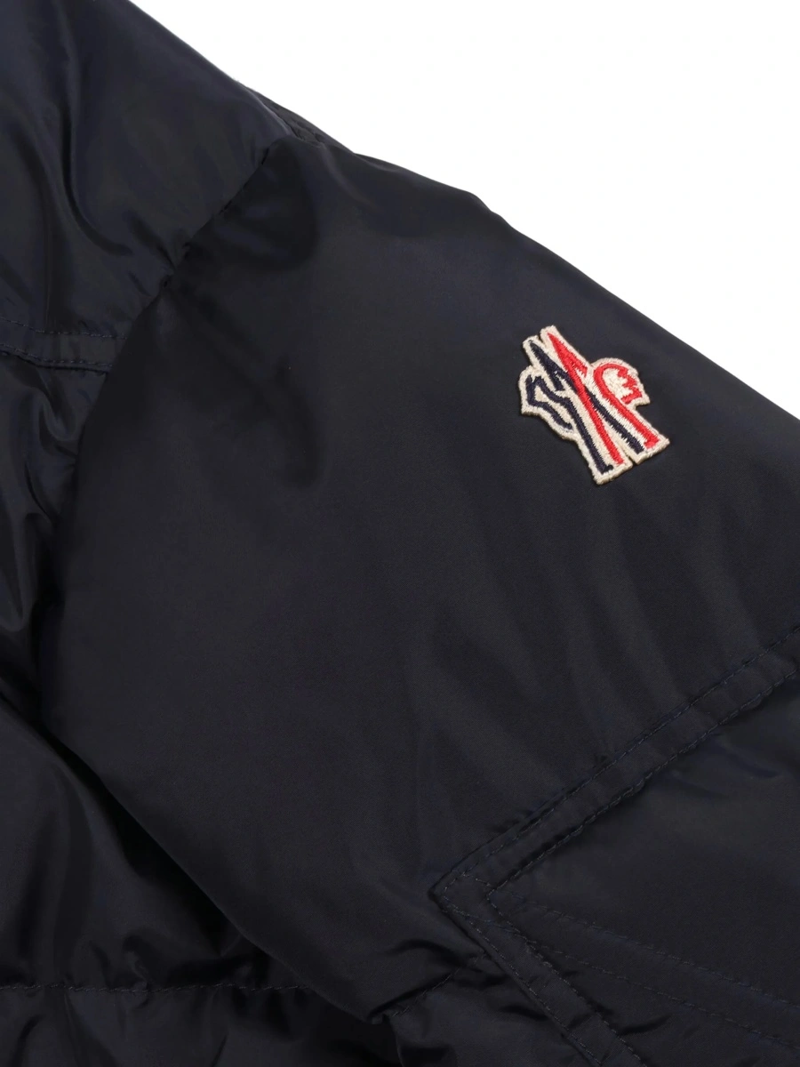 Geaca de iarna Moncler Grenoble albastra din poliamida si spandex/elastan - Img 3