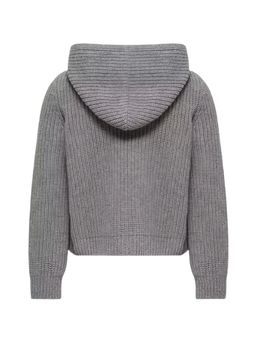 Geaca de iarna Moncler gri din polyester - Img 2