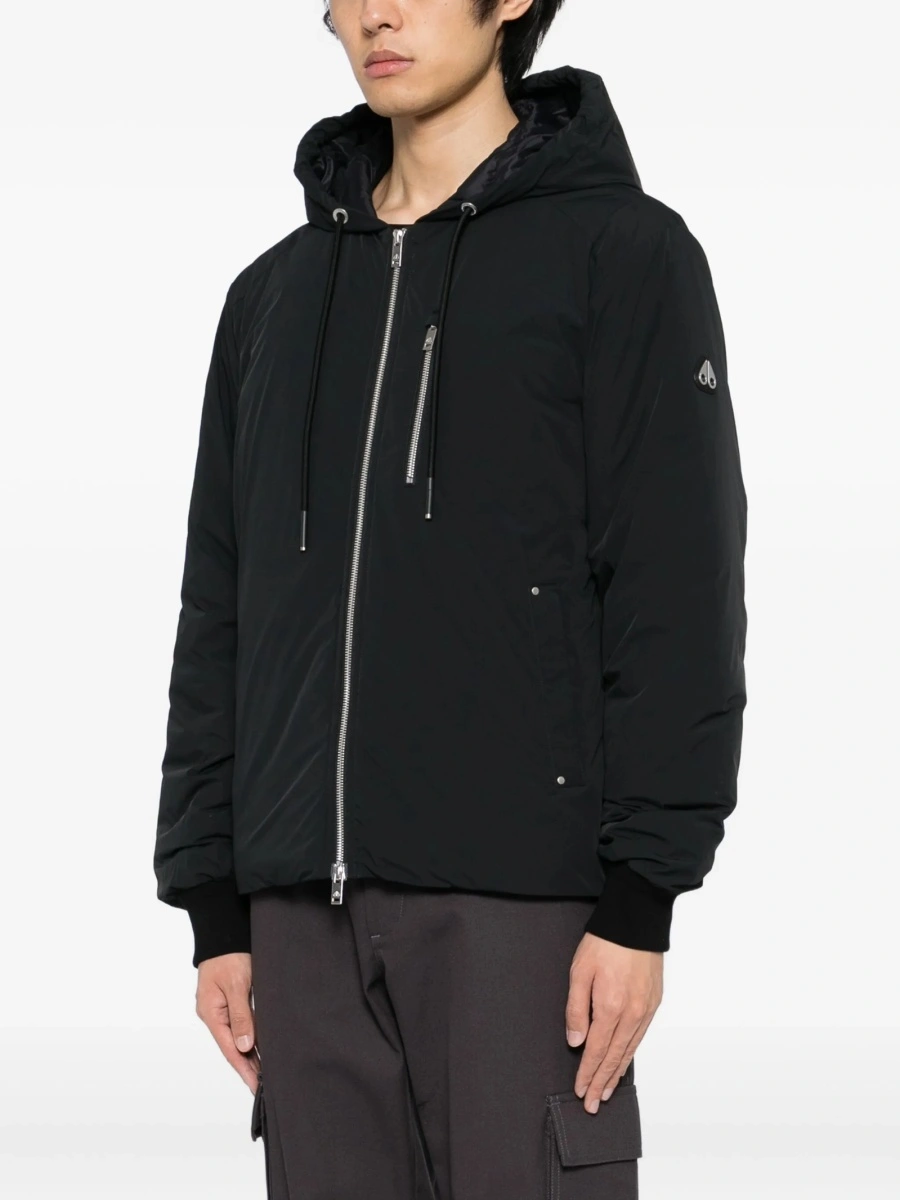 Geaca de iarna Moose Knuckles neagra din elastan si nylon - Img 3