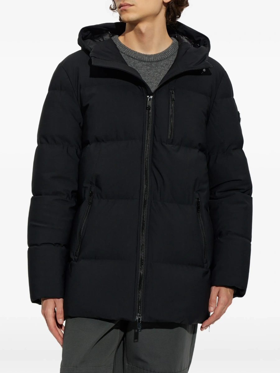 Geaca de iarna Moose Knuckles neagra din elastan si nylon - Img 3