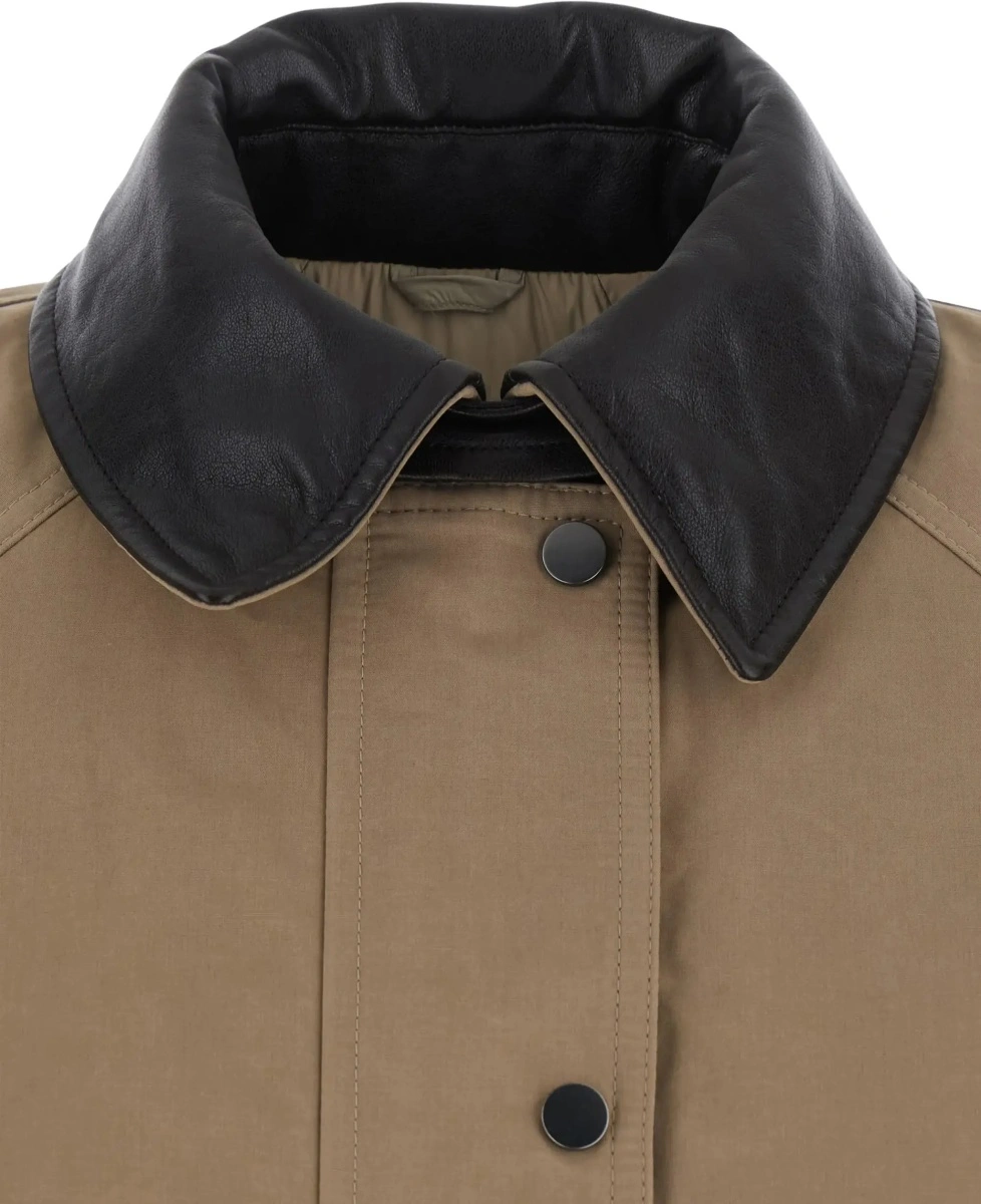 Geaca de Iarna Padded down Jacket with leather collar - Img 5