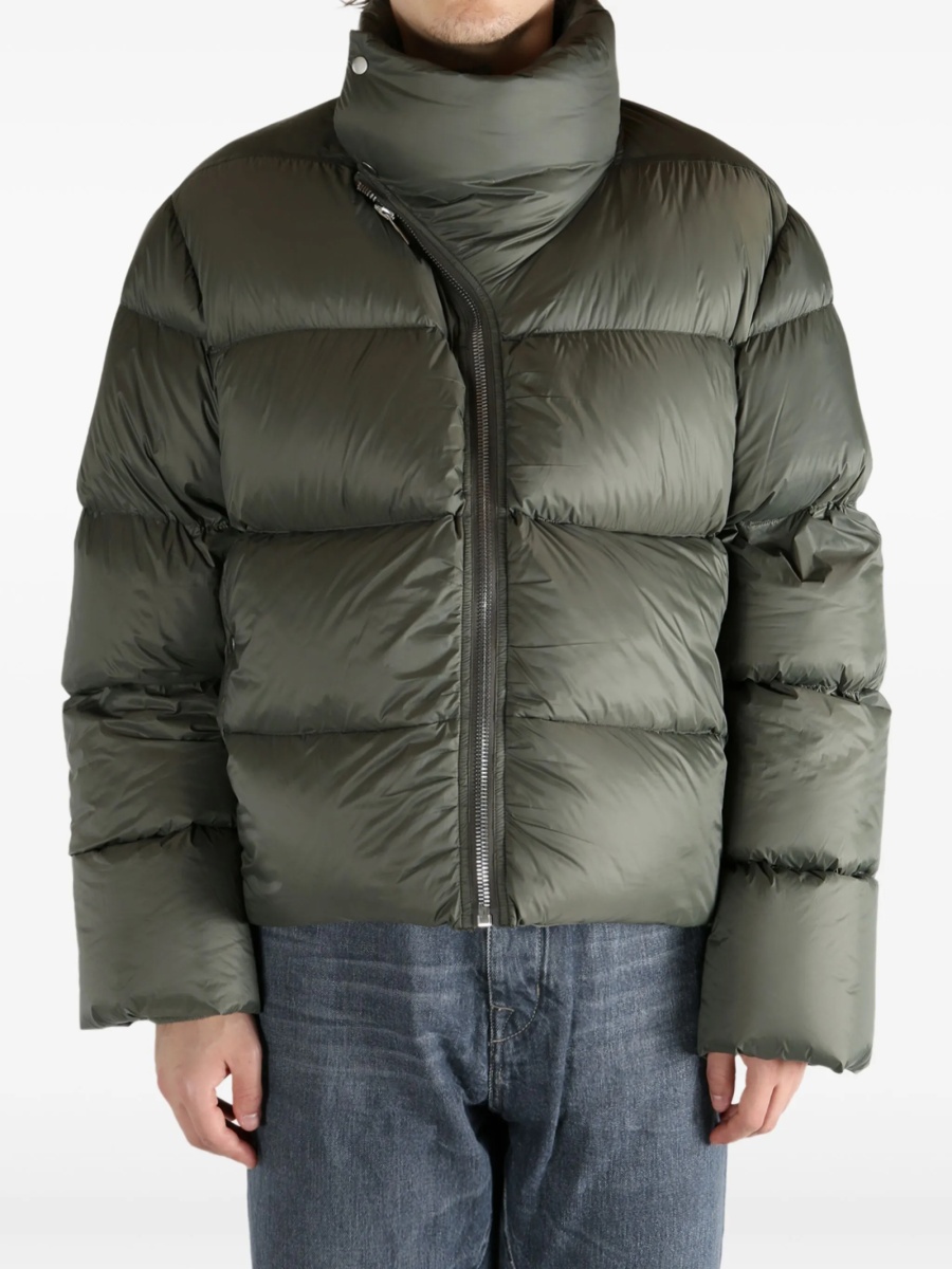 Geaca de iarna Rick Owens verde din nylon si lana - Img 3