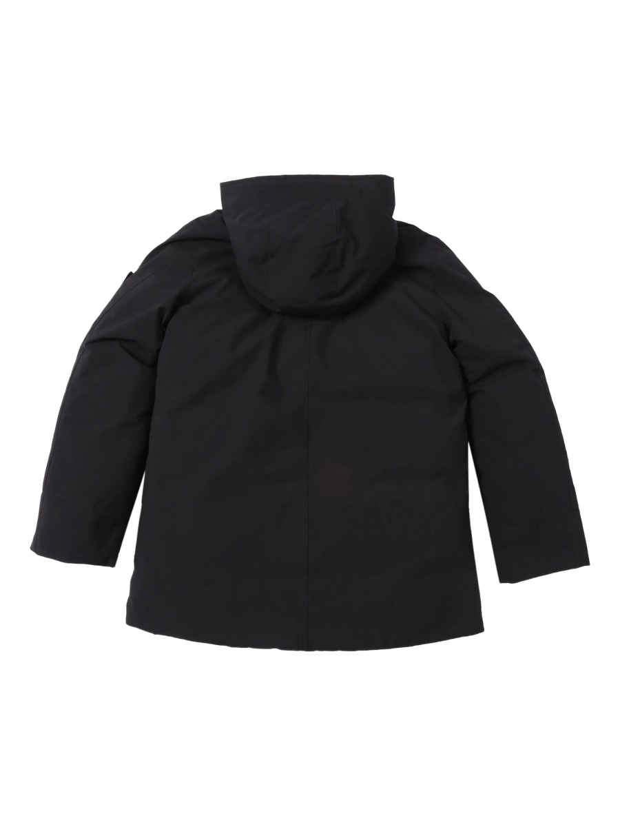 Geaca de iarna Stone Island neagra din elastan si polyester - Img 2