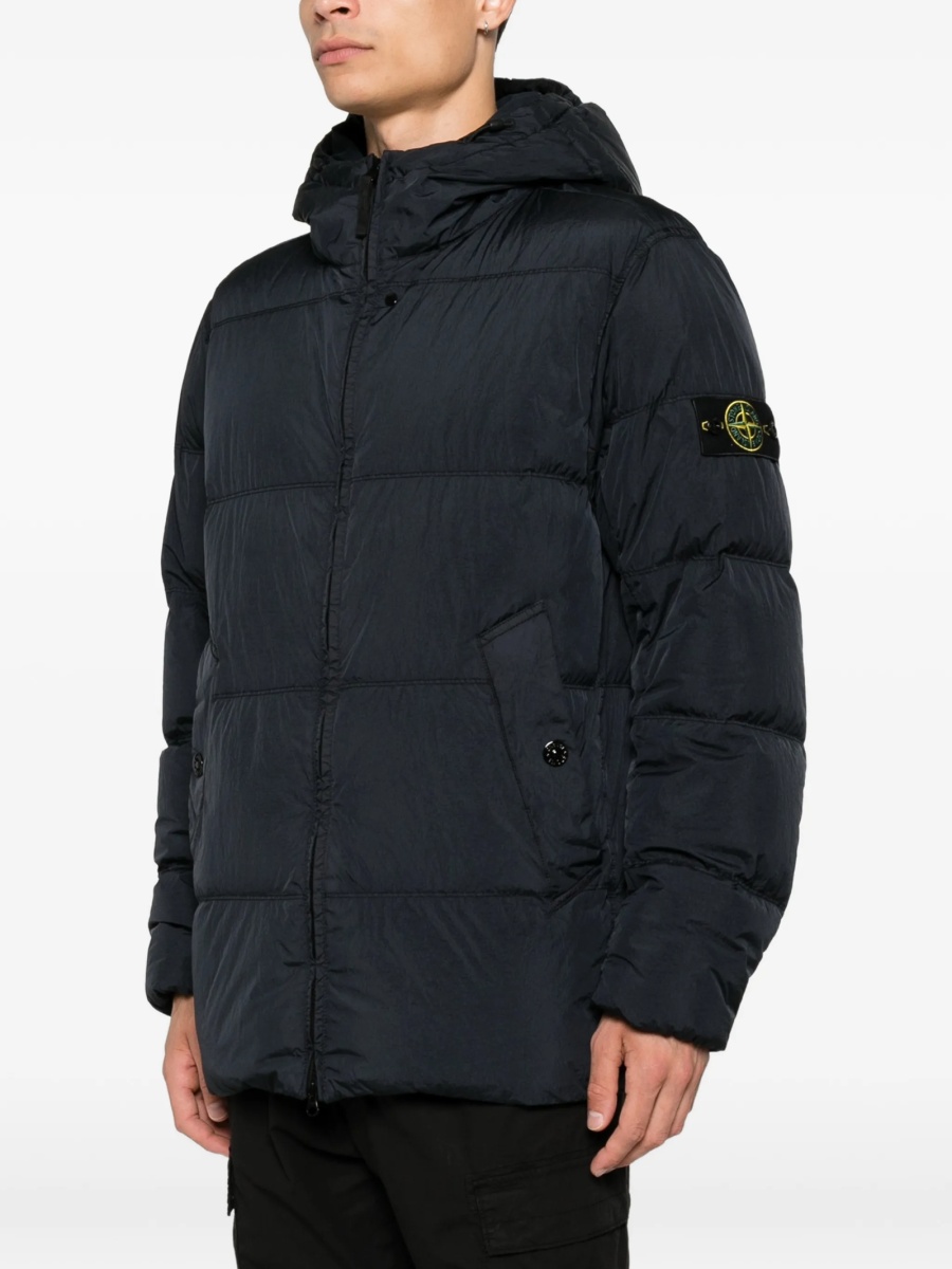Geaca de iarna Stone Island neagra din poliamida - Img 3