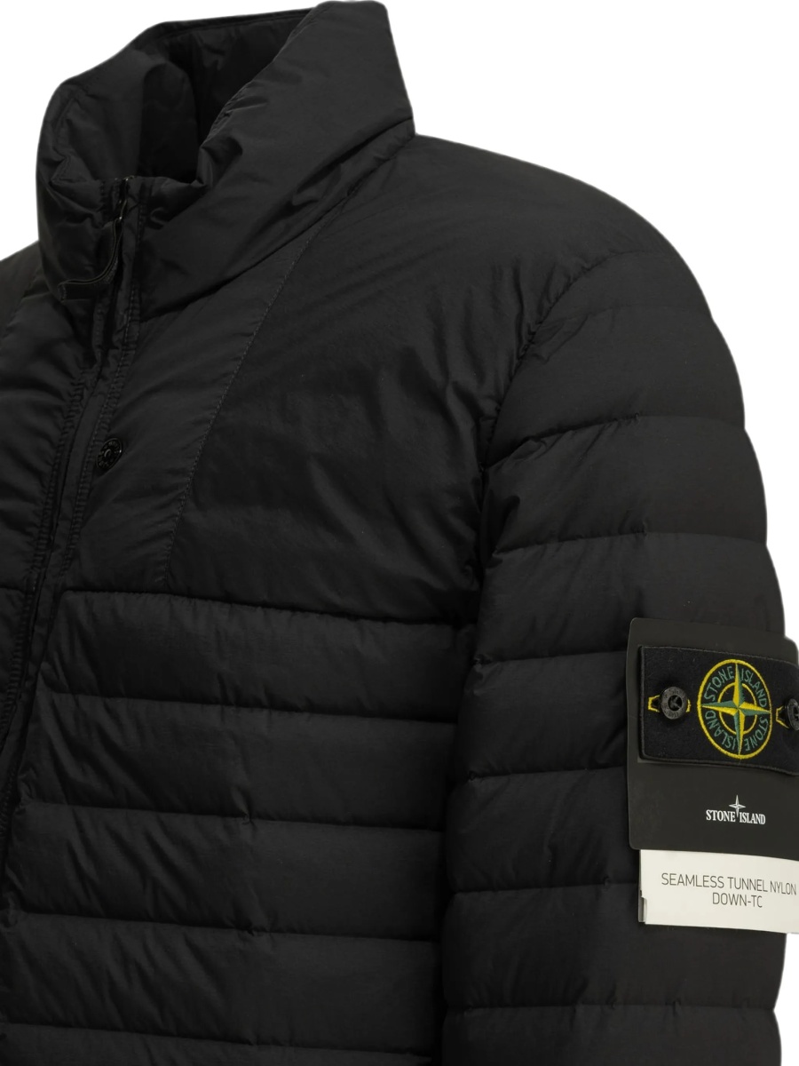 Geaca de iarna Stone Island neagra din spandex/elastan si poliamida - Img 3