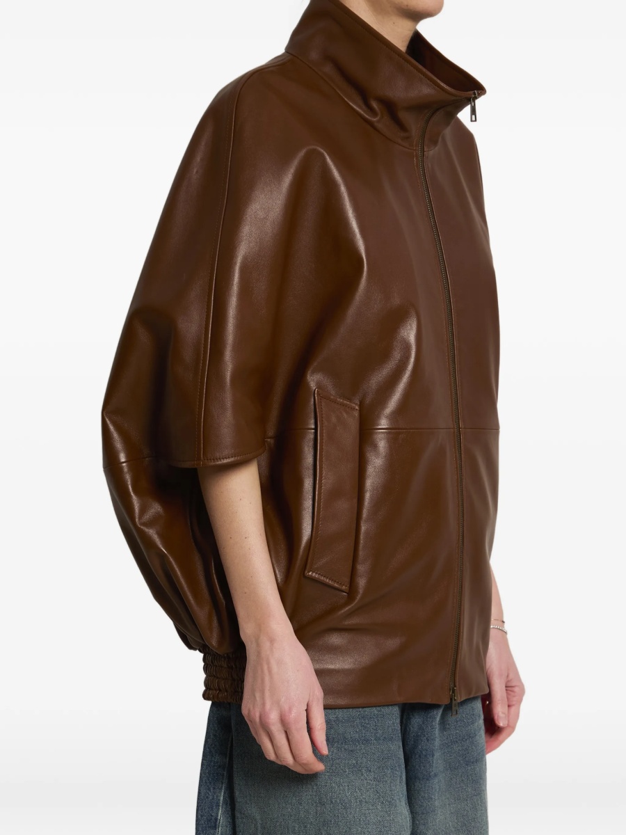 Geaca de piele Balenciaga maro - Img 2