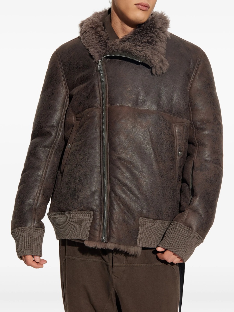 Geaca de piele Rick Owens maro - Img 3