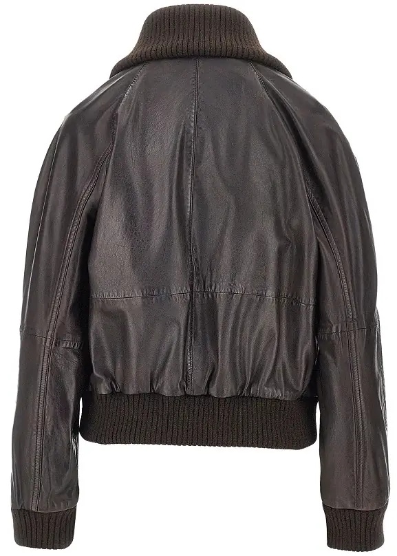 Geaca de Piele Washed leather bomber jacket - Img 3