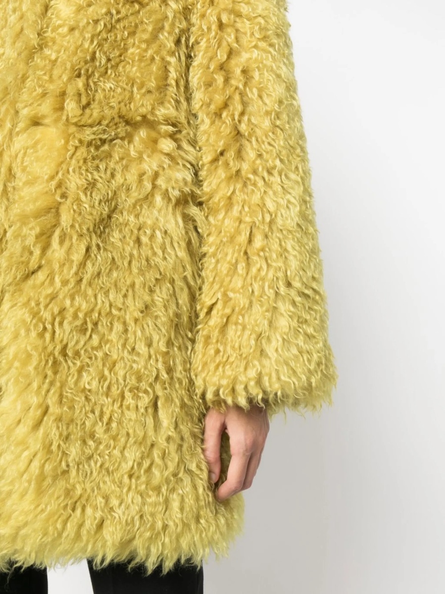 Geaca Oversize BECAGLI SINCE 1994 galbena din poliamida si mohair - Img 5