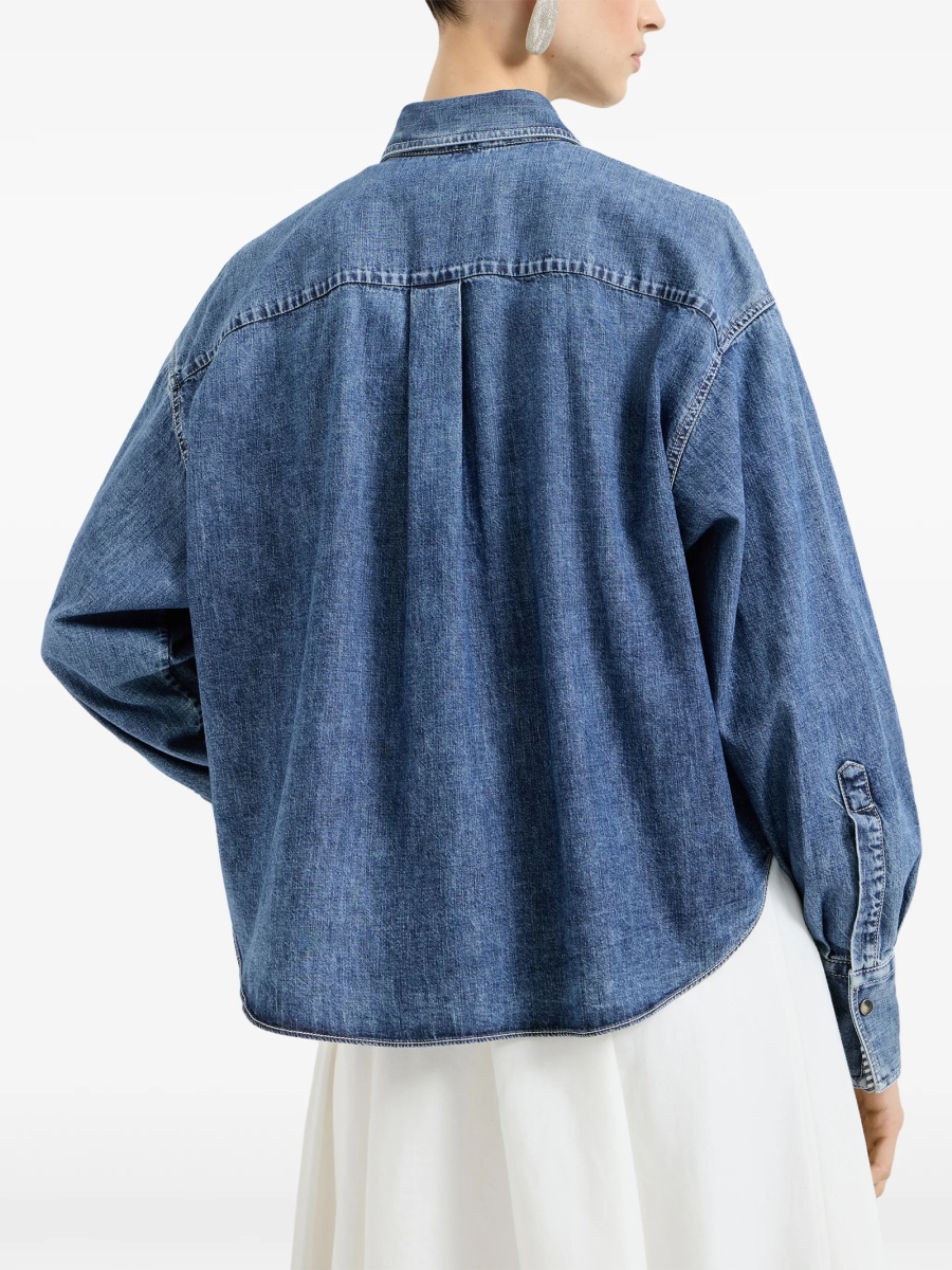 Geaca Oversize Brunello Cucinelli albastra - Img 3